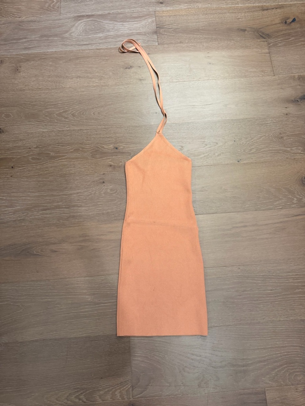 Women’s Peach Halter Bodycon Dress